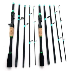 180 Cm-70.86 Inch 4 Section Fiberglass Spinner Baitcasting Fishing Rod M Tone Fish Pole Carp Fishing Tackle Accessories