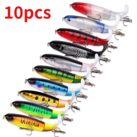 10 Pcs 1 Set 13g 10 Cm Premium Fishing Lure Kit Bass Trout Baits With Propeller Tail Durable Hooks Realistic Action For Freshwater