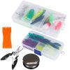 383 Pcs Fishing Lures Tackle Box Bass Fishing Animated Lure Crankbaits Spinnerbaits Soft Plastic Worm Saltwater Freshwater Fishing Kit