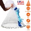 8ft Radius Fishing Cast Net Bait Trap Easy Throw Heavy Duty Hand Cast Net with Chain Sinker Bottom Spread