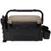Dual-layer Fishing Tackle Box, Tackle Box Organizer Fishing Box Large, With 2pcs Rod Holder, 2pcs Cup Holder,1pc Carrying Strap, Army Green