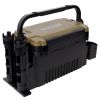 Dual-layer Fishing Tackle Box, Tackle Box Organizer Fishing Box Large, With 2pcs Rod Holder, 2pcs Cup Holder,1pc Carrying Strap, Army Green