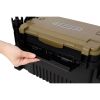 Dual-layer Fishing Tackle Box, Tackle Box Organizer Fishing Box Large, With 2pcs Rod Holder, 2pcs Cup Holder,1pc Carrying Strap, Army Green