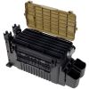 Dual-layer Fishing Tackle Box, Tackle Box Organizer Fishing Box Large, With 2pcs Rod Holder, 2pcs Cup Holder,1pc Carrying Strap, Army Green