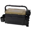 Dual-layer Fishing Tackle Box, Tackle Box Organizer Fishing Box Large, With 2pcs Rod Holder, 2pcs Cup Holder,1pc Carrying Strap, Army Green