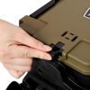 Dual-layer Fishing Tackle Box, Tackle Box Organizer Fishing Box Large, With 2pcs Rod Holder, 2pcs Cup Holder,1pc Carrying Strap, Army Green