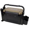 Dual-layer Fishing Tackle Box, Tackle Box Organizer Fishing Box Large, With 2pcs Rod Holder, 2pcs Cup Holder,1pc Carrying Strap, Army Green