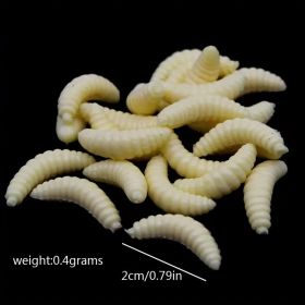 50 Pcs Soft Worm Bread Worm Maggot Soft Fish Bait; Fishing Bionic Bait Without A Hook; Outdoor Fishing Tackle