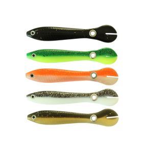 5 pcs Artificial Fishing Lures; Soft Silicone Fishing Baits For Bass Trout Freshwater Saltwater
