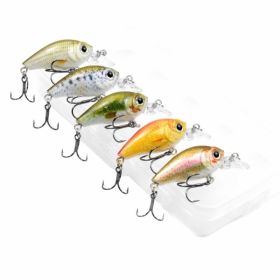 5 pcs Fishing Lures Set Hard Body Lures with Treble Hook