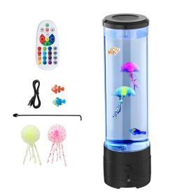 Sensory Bubble Tube Lamp, 16 Color Changing Light Effects, Water Fish Lamp with Built-in Bluetooth Speaker & White Noise