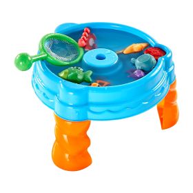 Water Table for Toddlers, Kids Activity Sensory Table, Fish 'n Splash Water Playset with 9PCS Toy Accessories