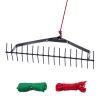 32 in Aquatic Weed Rake, 6.3 in Double Sided Lake Weed Rake, Lightweight Pond Weeds Cutter with 30ft Rope, No Assembly Required