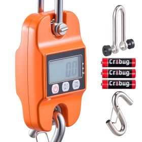 Digital Crane Scale, 880 lbs/400 kg Max Capacity, Handheld Hanging Scale with Cast Aluminum Case and LCD Display, 0.2 lbs Division & 3 Unit Switch