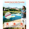 24in Aquatic Weed Rake, 3-Sided Lake Weed Rake with Handle, Portable and Foldable Pond Water Grass Razor