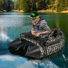 350 LBS Inflatable Fishing Float Tube with Adjustable Backrest and Backpack Straps