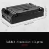 Folding car storage box seat, foldable luggage compartment matte black suitable for family travel, fishing, camping