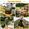 Portable Rolling Insulated Cooler Bag 35L Large Capacity Adjustable Strap Wheeled Thermal Bag with Multiple Storage Pockets for Hiking Fishing