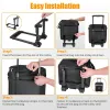 Portable Rolling Insulated Cooler Bag 35L Large Capacity Adjustable Strap Wheeled Thermal Bag with Multiple Storage Pockets for Hiking Fishing