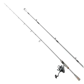 Rod/Reel Combo, IM6 Fiberglass and Carbon Fiber with 6.5 ft 2-Piece Rods, 6+1 Ball Bearings Reel, Stainless Steel Guides, Ceramic Rings