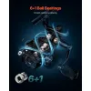 Rod/Reel Combo, IM6 Fiberglass and Carbon Fiber with 6.5 ft 2-Piece Rods, 6+1 Ball Bearings Reel, Stainless Steel Guides, Ceramic Rings