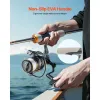 Rod/Reel Combo, IM6 Fiberglass and Carbon Fiber with 6.5 ft 2-Piece Rods, 6+1 Ball Bearings Reel, Stainless Steel Guides, Ceramic Rings
