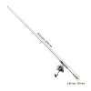 Rod/Reel Combo, IM6 Fiberglass and Carbon Fiber with 6.5 ft 2-Piece Rods, 6+1 Ball Bearings Reel, Stainless Steel Guides, Ceramic Rings