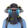 2 In 1 Solar Fan Hat UPF50+ Sun Hat With Fans Wide Brim Fishing Hat with Face Cover Neck Flap Solar USB Charging for Hiking Gardening Outdoor Work