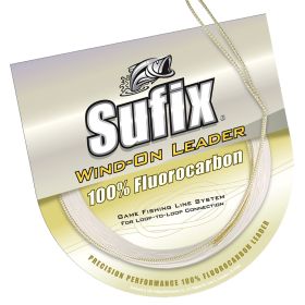 Sufix Wind-On Fluorocarbon Leader (Color-Type: Clear, Option: 100 Lb, Size: 11 Yds)