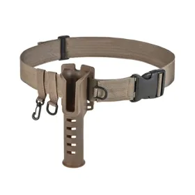 1 piece Fishing Waist Belt With Adjustable Wading Belt Buckle; Rod Holder For Men Fishmen Outdoor (Color: Army Green)