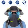 2 In 1 Solar Fan Hat UPF50+ Sun Hat With Fans Wide Brim Fishing Hat with Face Cover Neck Flap Solar USB Charging for Hiking Gardening Outdoor Work