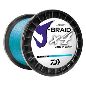 Daiwa J-BRAID x4 Braided Line (Color-Type: Island Blue, Option: 30 Lb, Size: 300 Yds)