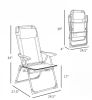 Blue Folding Patio Dining Chairs Set of 2 with Removable Headrest Adjustable Sling Back Outdoor Deck Camping Chair for Garden Backyard Lawn