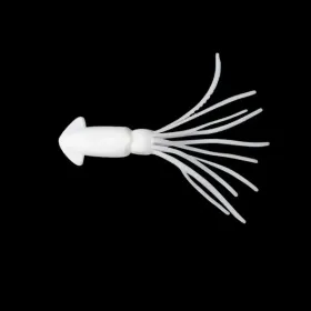 10 Pcs Simulation Small Squid Freshwater Lure Soft Bait; Various Colors Available (Color: White)