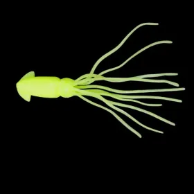 10 Pcs Simulation Small Squid Freshwater Lure Soft Bait; Various Colors Available (Color: Yellow)