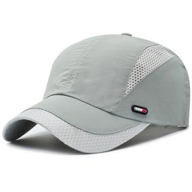 Quick-drying Mesh Baseball Cap - Breathable Sun Hat for Men - Outdoor Fishing & Summer Activities (Color: Light Grey, Size: Adjustable (56-60cm))