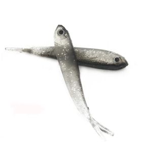 10pcs Lure Artificial Lure With Hook; Small Gray Fish Simulation Soft Bait (Capacity: 10 Pcs, Color: No Hook)