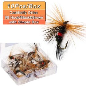 Insects Flies Fishing Lures; Topwater Dry Flies Bait Trout Artificial Crank Hook; Fishing Tackle (Quantity: 10 Pcs)
