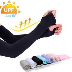 2 pcs Sun UV Protection Ice Cool Sleeves Sport Arm Sleeves Unisex Cycling Running Fishing Climbing Arm Cover Hide Tattoos (Color: White)