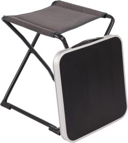 3 in 1 Folding Camping Table, Stool, and Footrest, Lightweight Portable up to 300 LBS, Easy to Carry for Beach, Fishing, Trip, Picnic, Lawn (Color: 3 in 1-Black-1 Set)