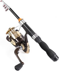 Telescopic Collapsible Extendable Fishing Rod for Saltwater and Freshwater, Lightweight and Compact Design (Size: Full Extend 3.2 Feet)