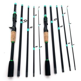 180cm/70.86inch 4 Section Fiberglass Spinner Baitcasting Fishing Rod M Tone Fish Pole Carp Fishing Tackle Accessories (Size: 180cm/70.86inch)