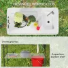 Folding Fish Cleaning Table with Sink, Portable Camping Table with Faucet, Drainage Hose, Sprayer and Shelf, White - (D0102X3JY8W)